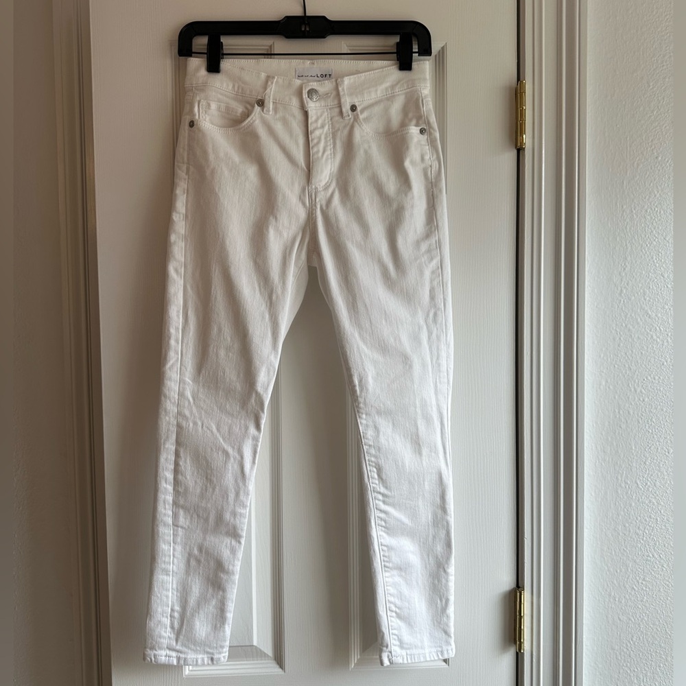 LOFT White “The Skinny” Jeans Size 25/0 Petite doesn’t fit perfect condition